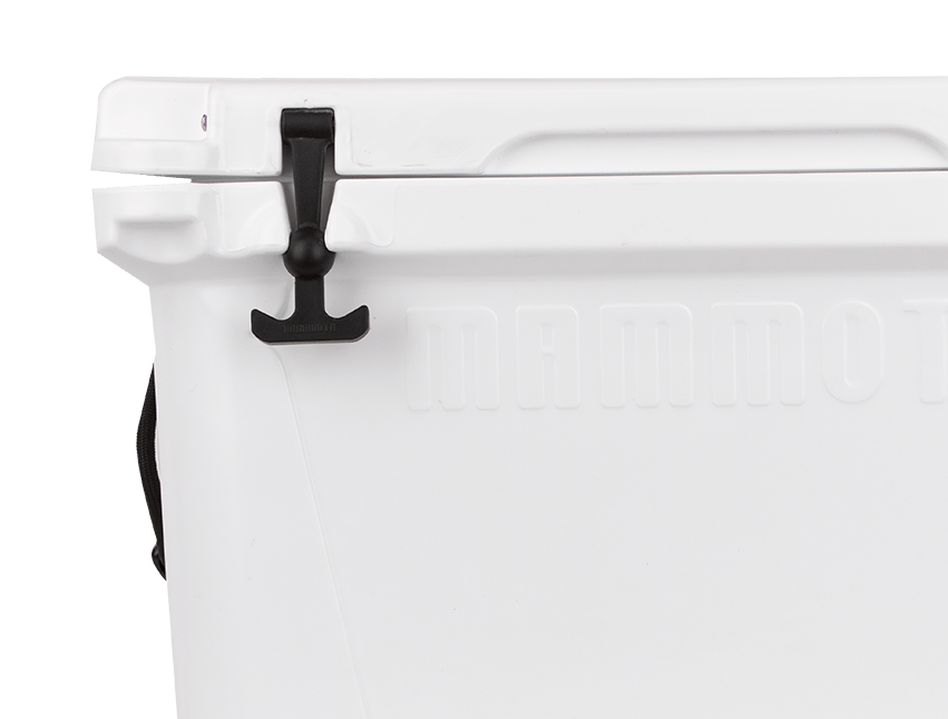 white ranger 65 cooler front view with latch