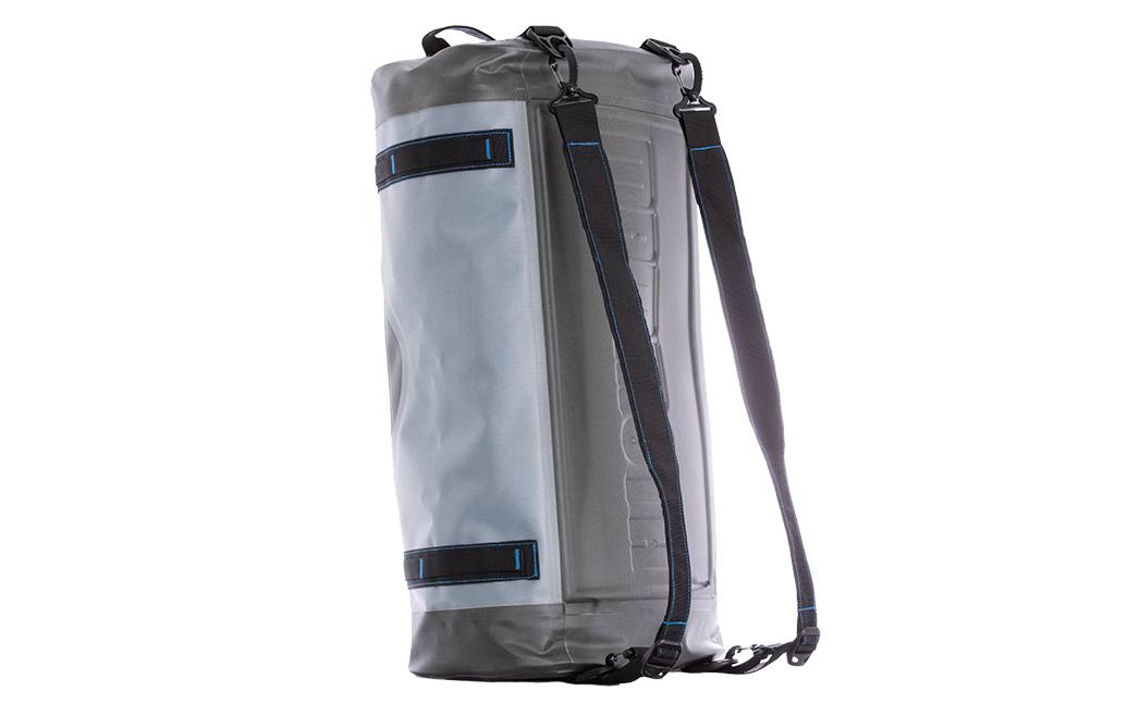 Frontier submersible duffle bag gray with backpack straps