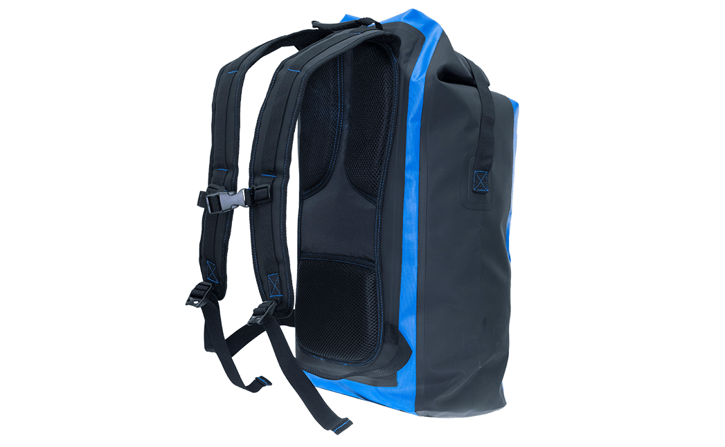 trekker 30 backpack cooler blue side view