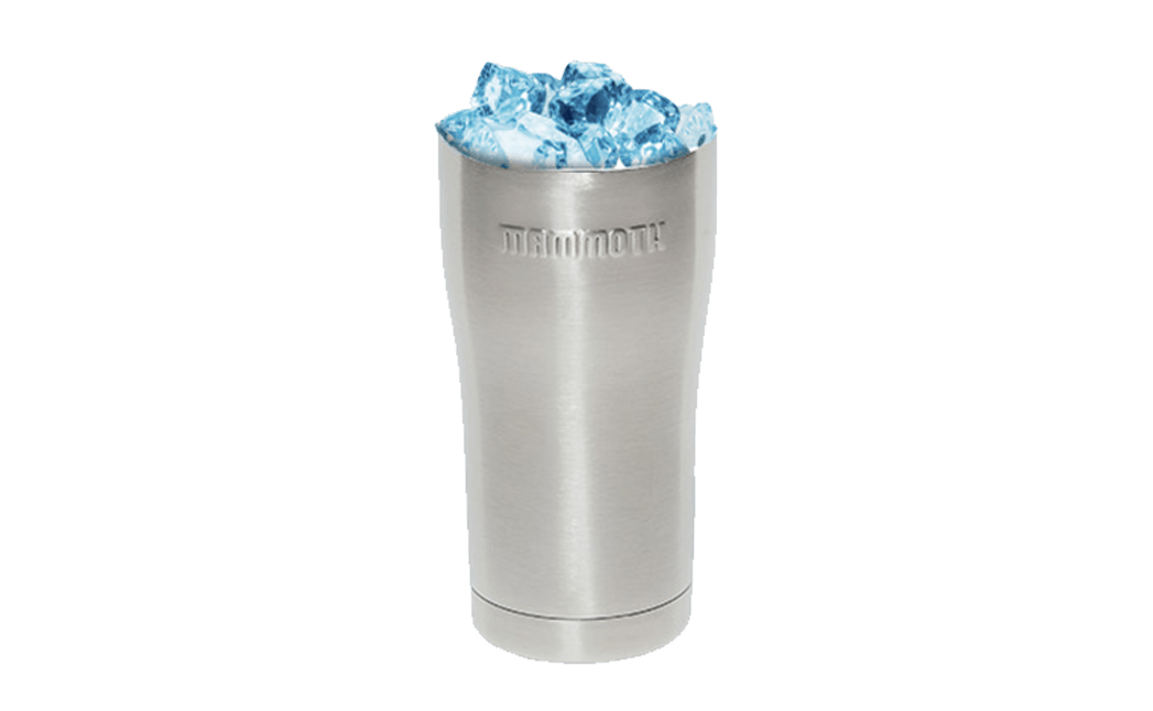 silver 20 ounce rover tumbler with ice