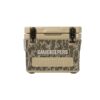 tan cruiser cooler with mossy oak bottomland print front view
