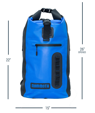 trekker 30 backpack cooler blue dimensions